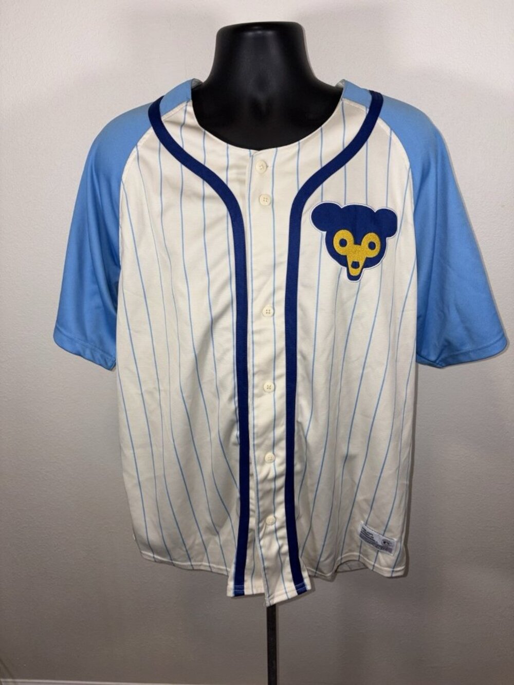 Cooperstown Collection Dynasty Series Chicago Cubs Baseball Jersey Men XL Button